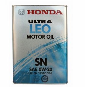 Моторное масло  HONDA Ultra LEO 0W20 SN GF-5